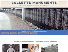 Tablet Screenshot of collettemonuments.com